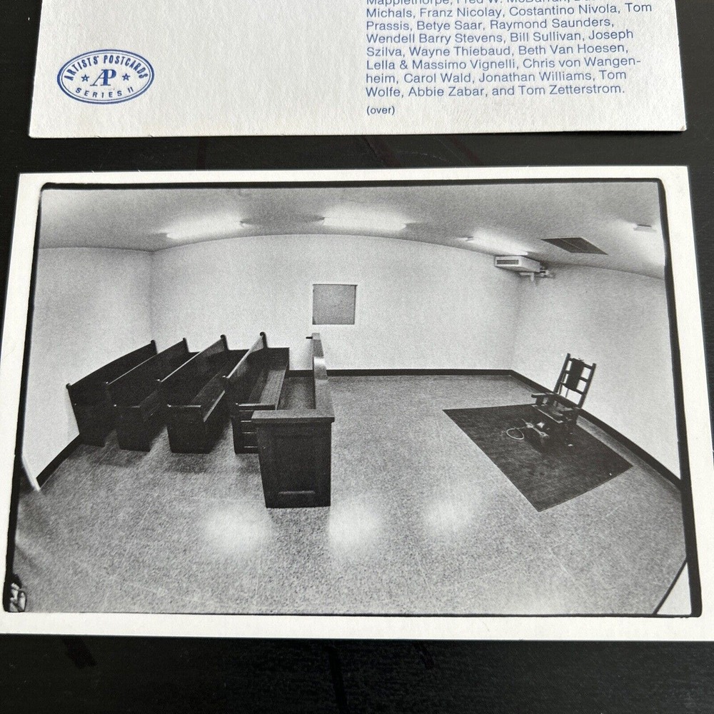 Artists Postcards 1978 Vintage - Fred W. McDarrah Electric Chair Photograph
